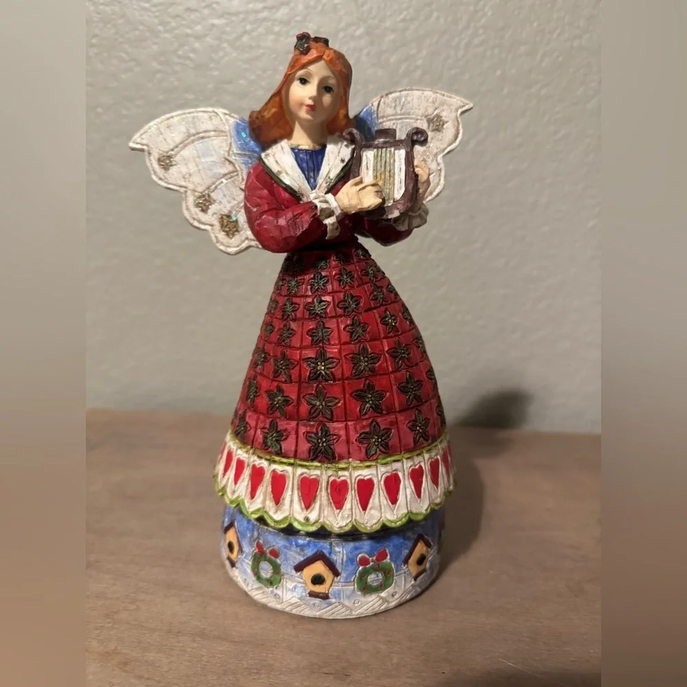 Colorful Angel Figurine with Harp
